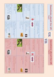 English Worksheet: The UK - Information gap speaking activity