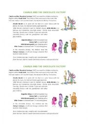 English Worksheet: Charlie and the Chocolate Factory Summary