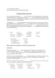 English Worksheet: Contextual grammar exercise