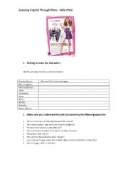 English Worksheet: Wild Child - Learning English Through films