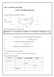 unit 3: lesson 1 invention related words