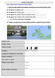 English Worksheet: School  in Britain