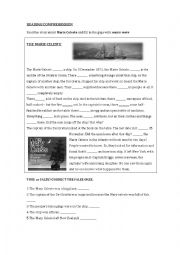 English Worksheet: PAST SIMPLE. READING COMPREHENSION