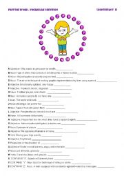 English Worksheet: PASS THE WORD 2