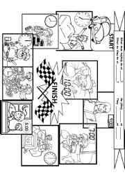 English Worksheet: Board game Asking Time and Task