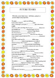 English Worksheet: FUTURE TENSES