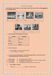 English Worksheet: A World of many countries