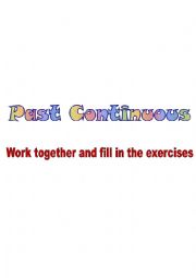 English Worksheet: past continuous