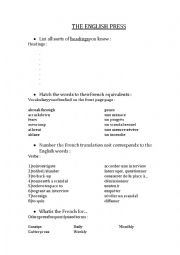 English Worksheet: English Press