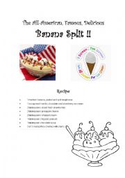 English Worksheet: Banana Split