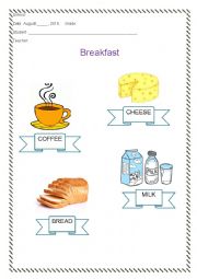 English Worksheet: Breakfast