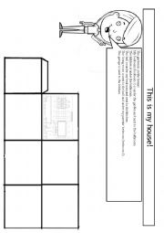 English Worksheet: This is my house! Cut and paste