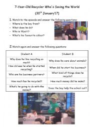 English Worksheet: Reported speech with Ellen