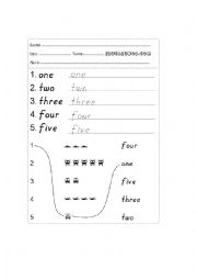 English Worksheet: Numbers