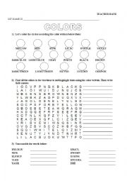 English Worksheet: Colors