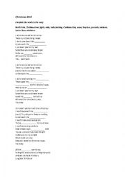 English Worksheet: All I want for Christmas song