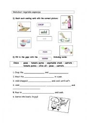 English Worksheet: Vegetable soup recipe 