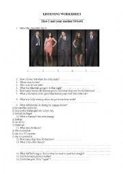 English Worksheet: How I met your mother s01e01