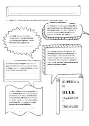 English Worksheet: riddle hero 