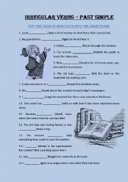 English Worksheet: Irregular past verbs