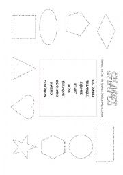 English Worksheet: Shapes Coloring