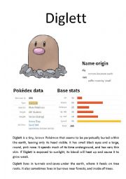 English Worksheet: Pokmon Database (3 of 8)