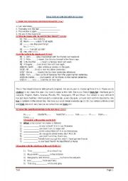 English Worksheet: a very useful test