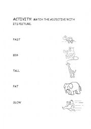 English Worksheet: adjectives 