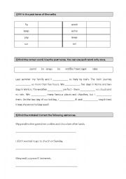 English Worksheet: Past Tense Simple Practice (Level A1-A2, elementary) 