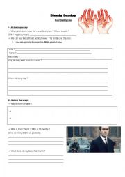 English Worksheet: Movie Bloody Sunday + Role play