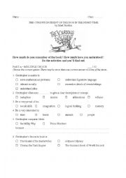 English Worksheet: The Curious Incident of the Dog in the Night