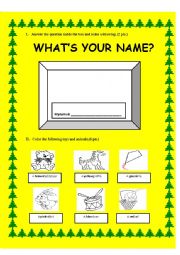 English Worksheet: Whats your name