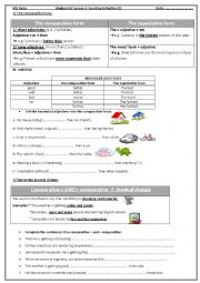 English Worksheet: 8th form Module III/ Lesson 4 Comparative form