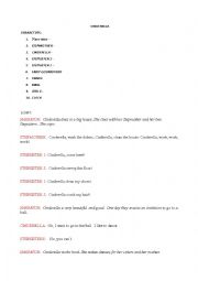 English Worksheet: Cinderella script 