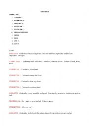 English Worksheet: Cinderella script 