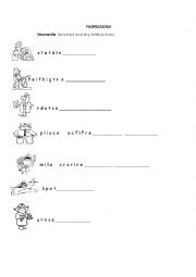 English Worksheet: Professions