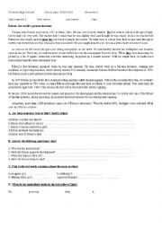 English Worksheet: quiz