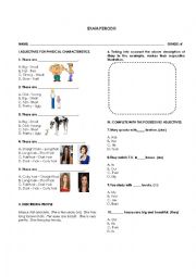 English Worksheet: Adjectives, describing people and adjectives possessives