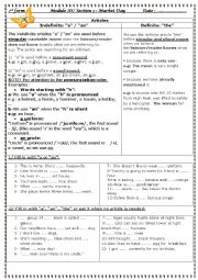 English Worksheet: Articles