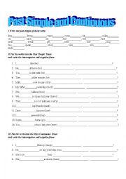 Past Simple and Past Continuous Tense