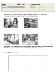 English Worksheet: Social studies