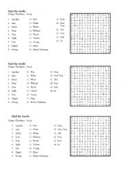 English Worksheet: The song Happy Christmas