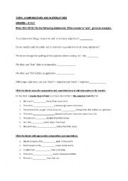 English Worksheet: COMPARATIVES AND SUPERLATIVES