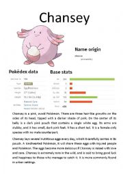 English Worksheet: Pokmon Database (6 of 8)