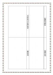 English Worksheet: Food categories