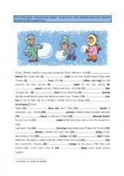 English Worksheet: Present, Past & Present Perfect - Simple & Progressive (6)