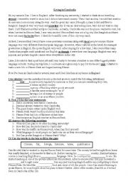 English Worksheet: living abroad