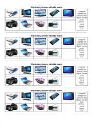 English Worksheet: devices matching/ has got