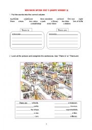 English Worksheet: Revision after Unit 5 of Happy Street 2