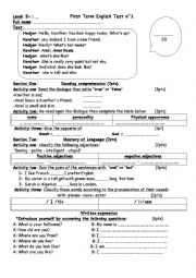 English Worksheet: An English test